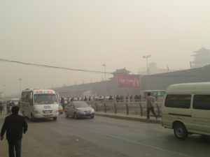 中国の空気汚染(西安)